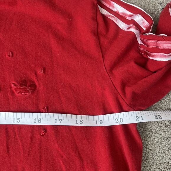 Adidas x Danielle Cathari Shirt Top Womens Large Red Crewneck Cotton Athleisure - Picture 5 of 7